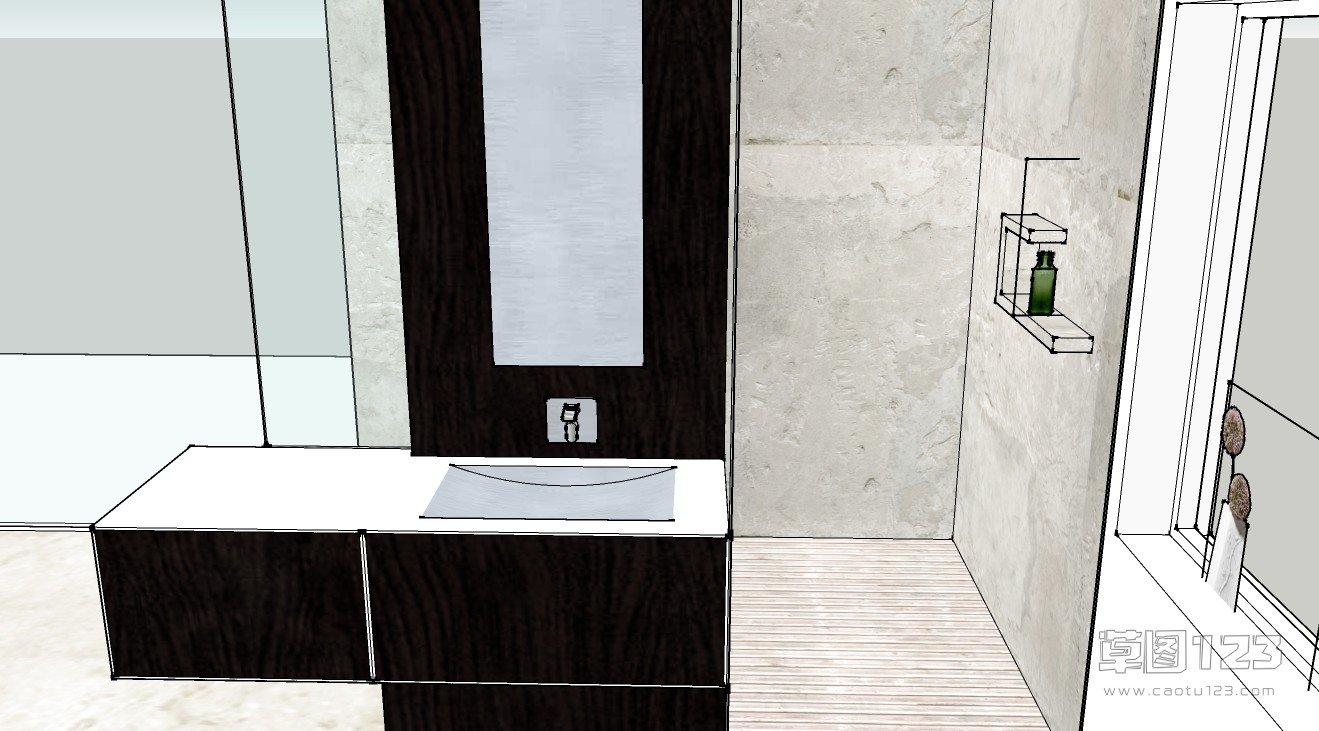 家装卫浴浴盆空间su模型3.jpg(3)