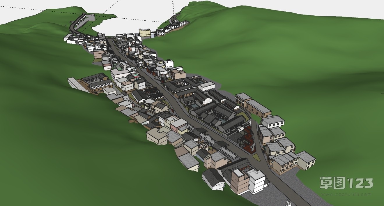 乡村建筑景观改造方案SU+文案PDF+CAD+动画全套3.jpg(2)