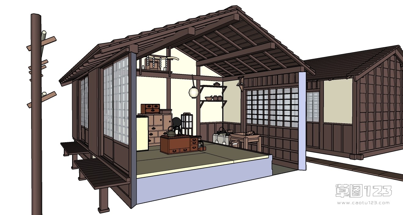 日式房屋建筑su模型唐风 (80).jpg(1)