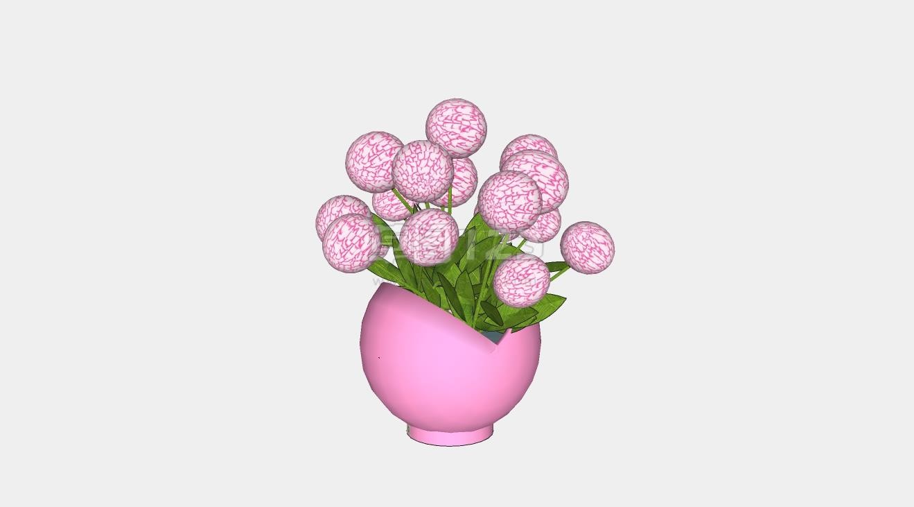 粉色花瓶摆件su模型盆栽植物_284 (2).jpg(1)