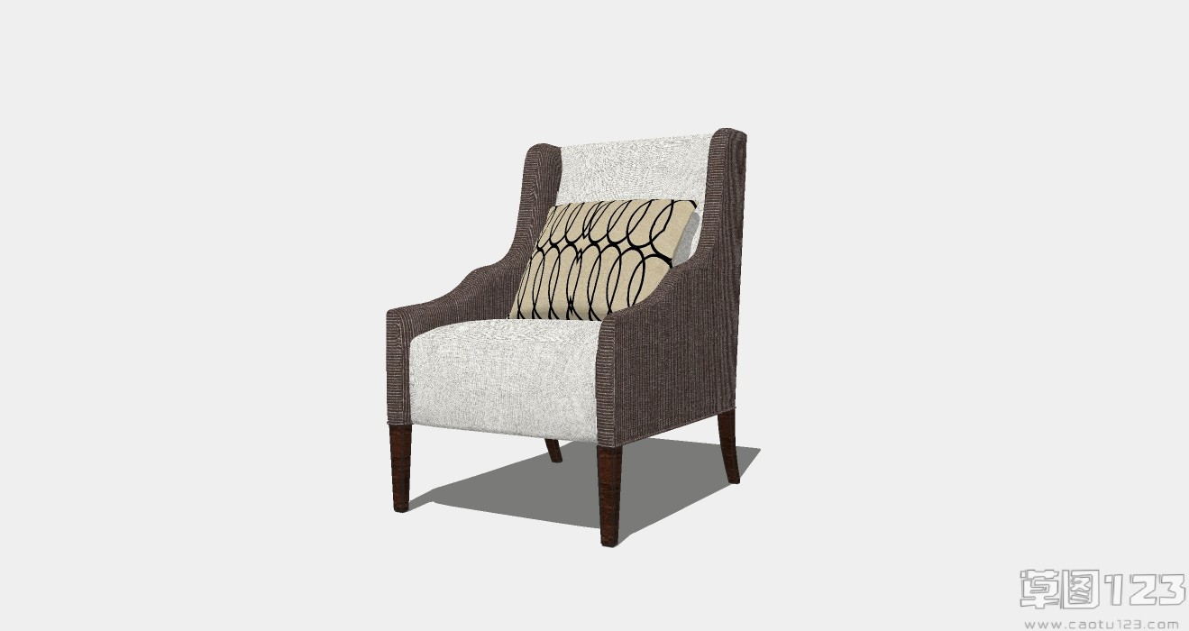 美式双拼色单人沙发椅子su模型005_美式沙发.jpg(1)