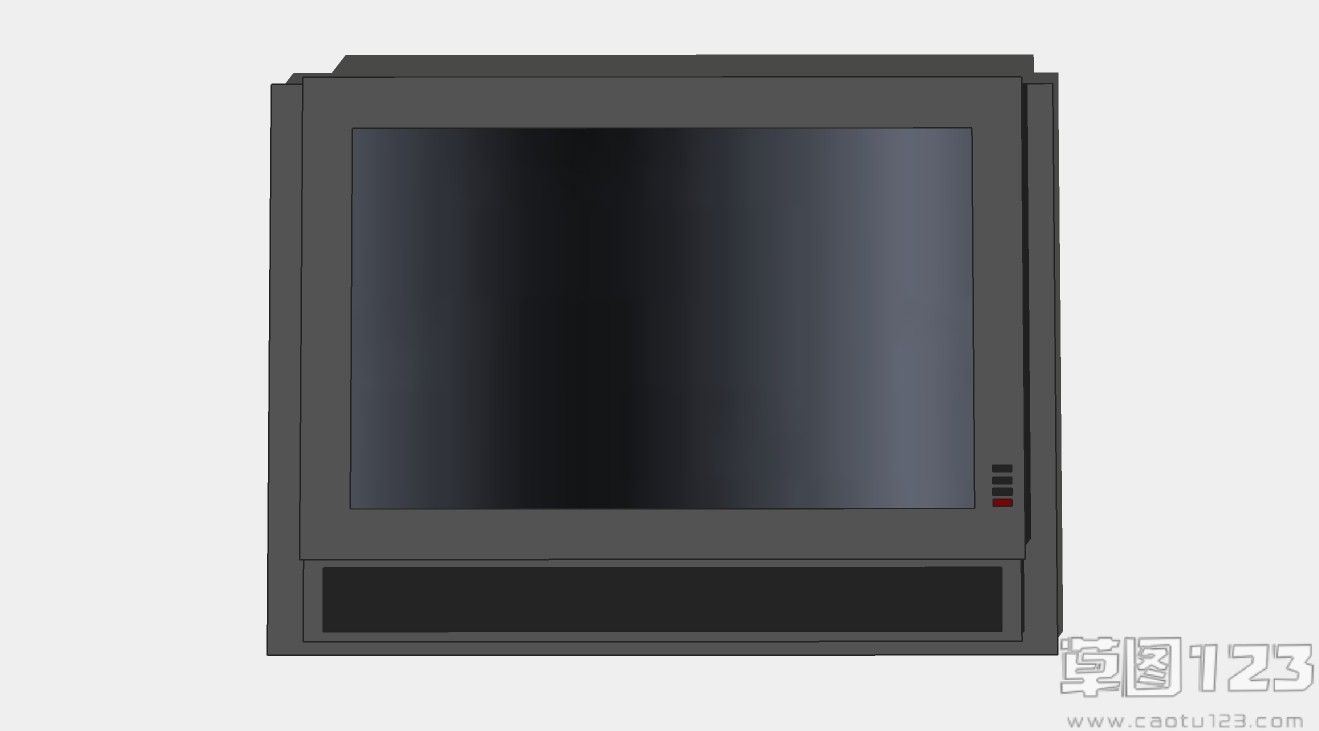 老式壁挂电视su模型2.jpg(1)