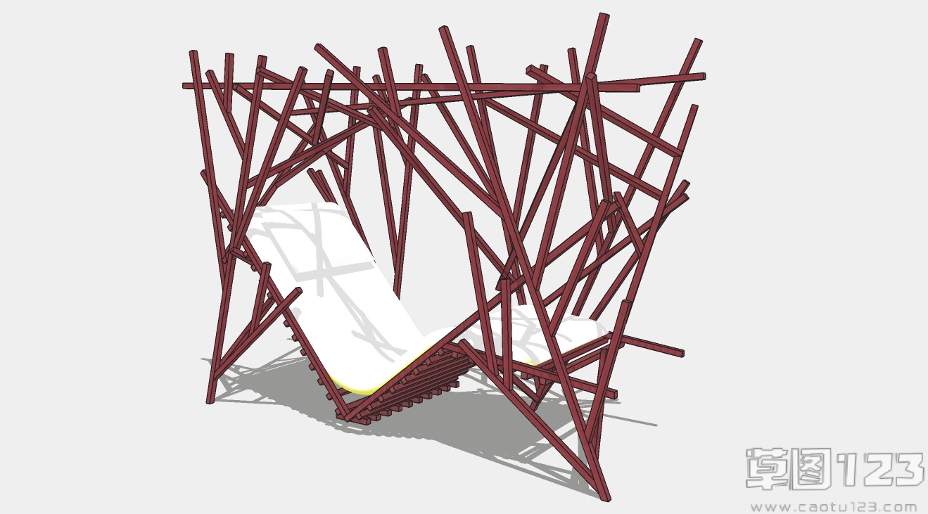 实木艺术风格休闲躺椅su模型1.jpg(1)
