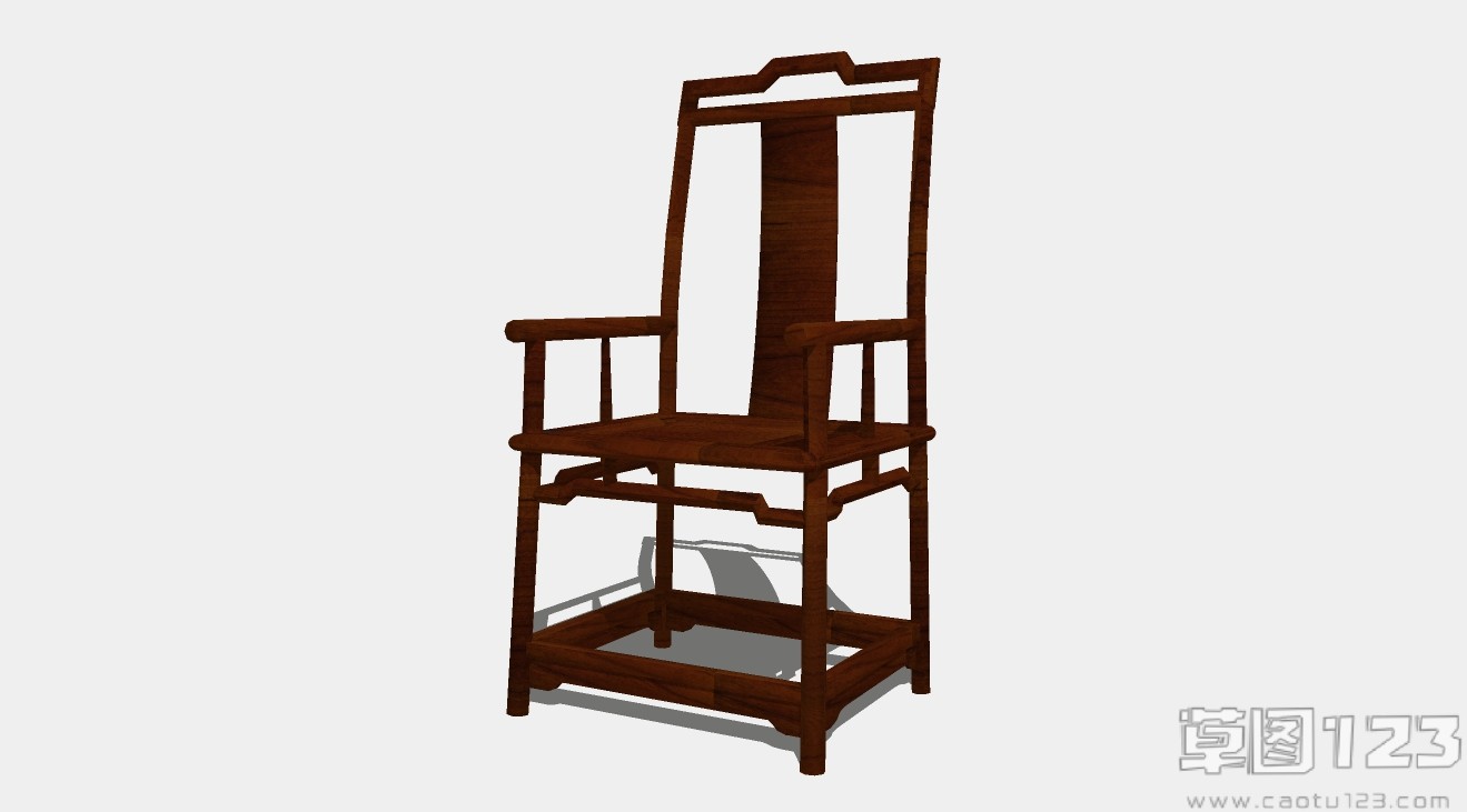 新中式实木单人椅su模型1.jpg(1)