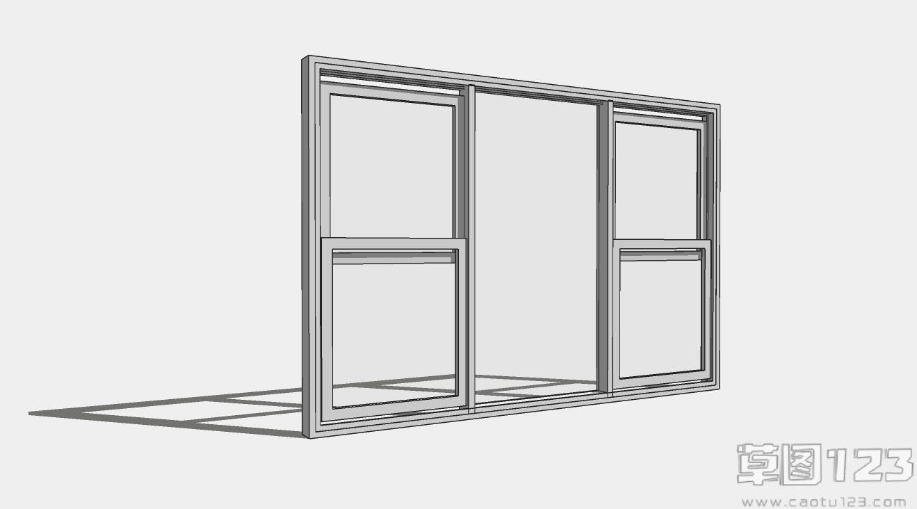 现代提拉窗组合落地窗su模型1.jpg(1)
