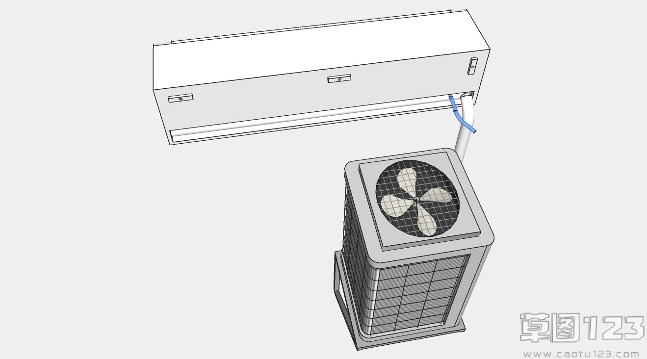 挂式空调和外机连接一体su模型3.jpg(3)