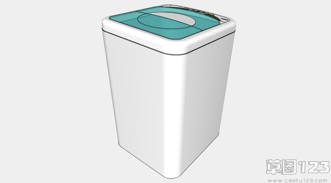 白色波轮洗衣机su模型2.jpg(2)