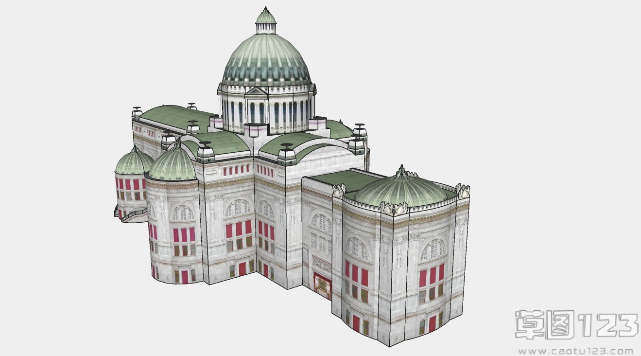 欧式城堡外观su模型2.jpg(2)