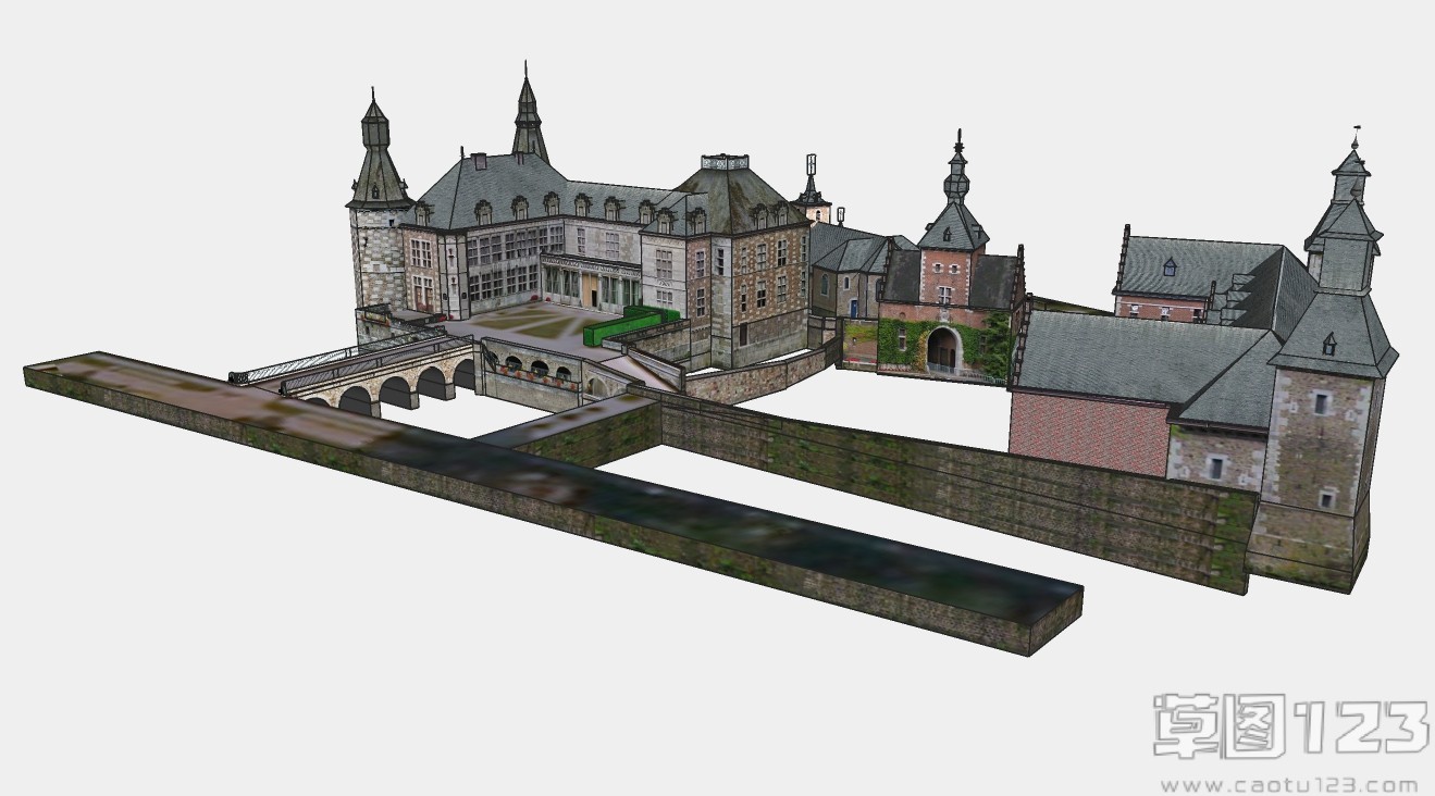 中世纪建筑城堡外观整体su模型1.jpg(1)