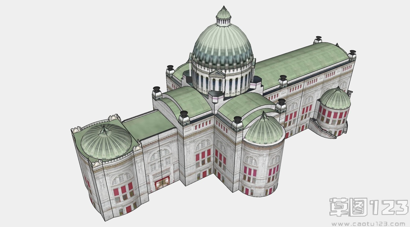 欧式城堡外观su模型3.jpg(3)