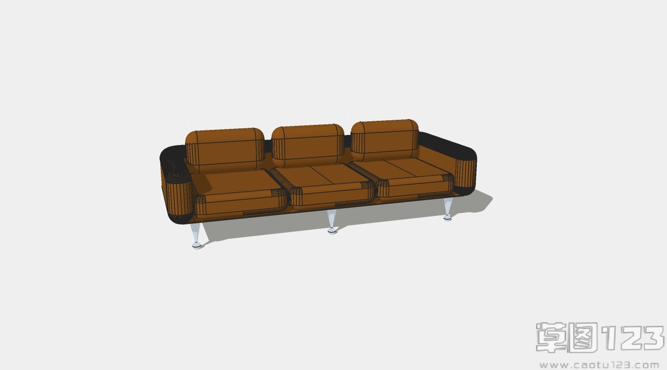 三人沙发多人连体沙发su模型1.jpg(1)