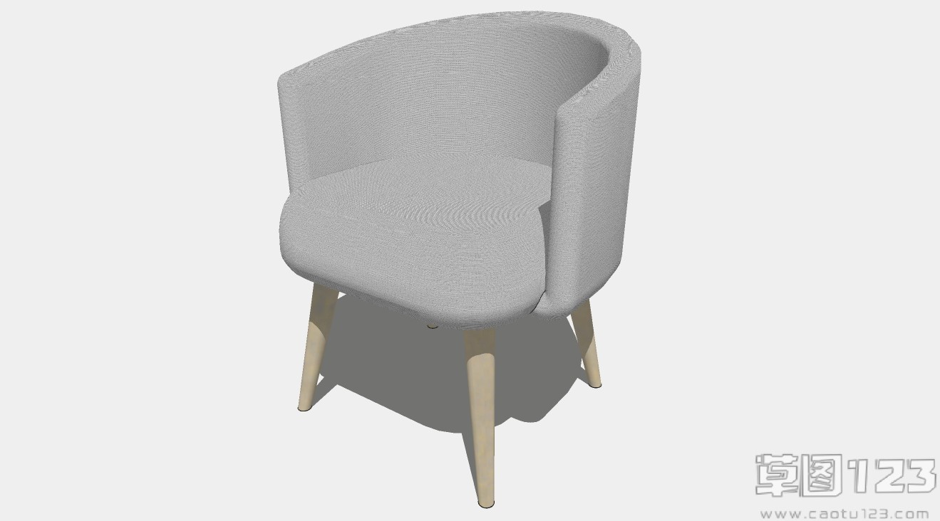欧式简约单人沙发su模型1.jpg(1)
