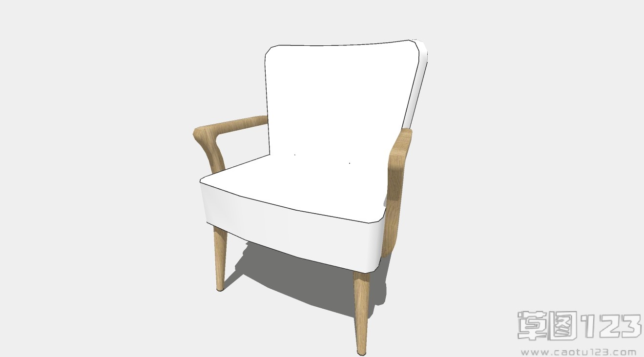 简约单人沙发su模型1.jpg(1)