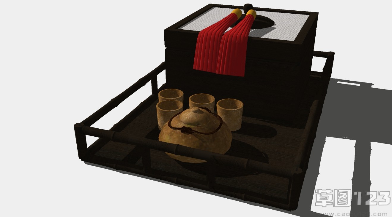 中式茶具茶盘组合su模型2.jpg(2)