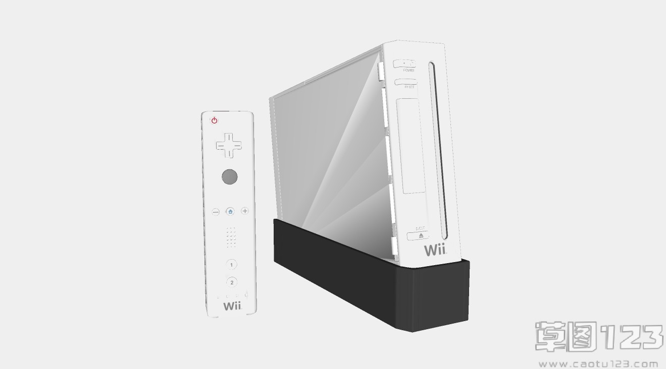 Wii游戏机和Wii手柄su模型1.jpg(1)