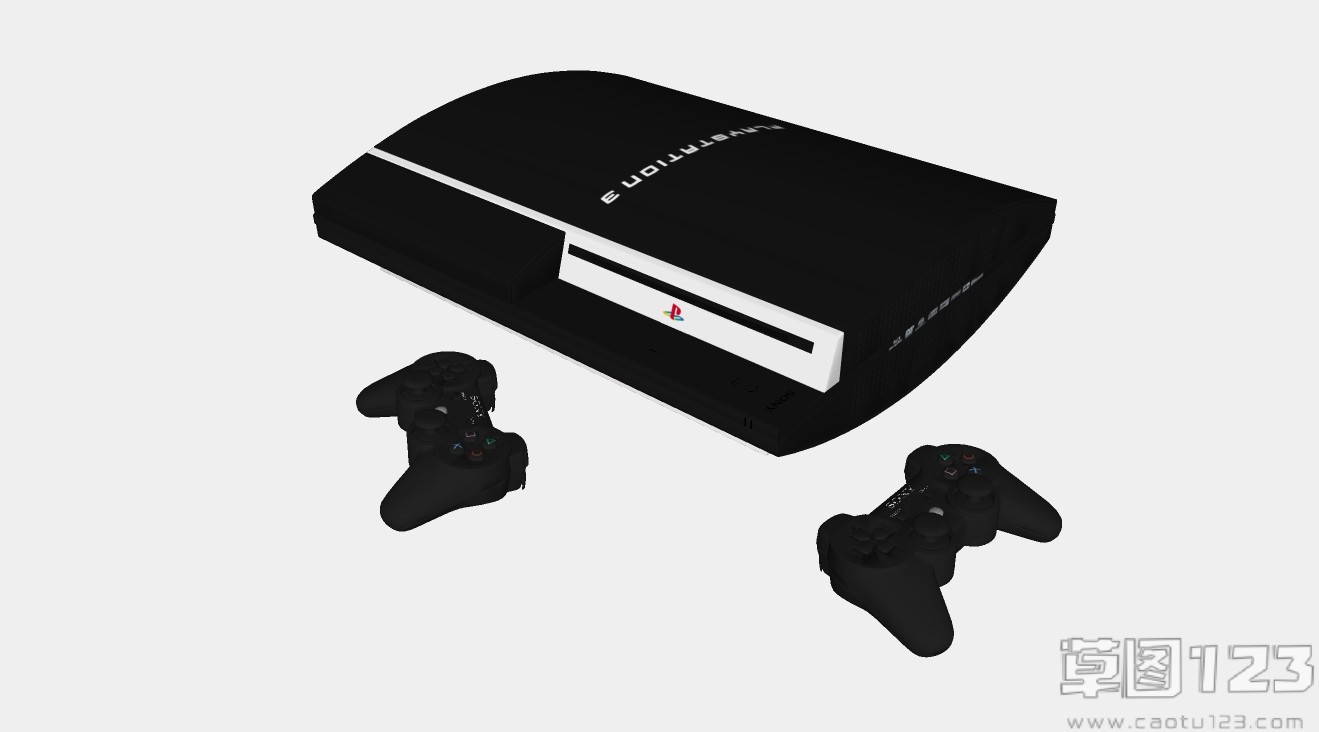PlayStation3家用游戏机和ps3手柄su模型1.jpg(1)