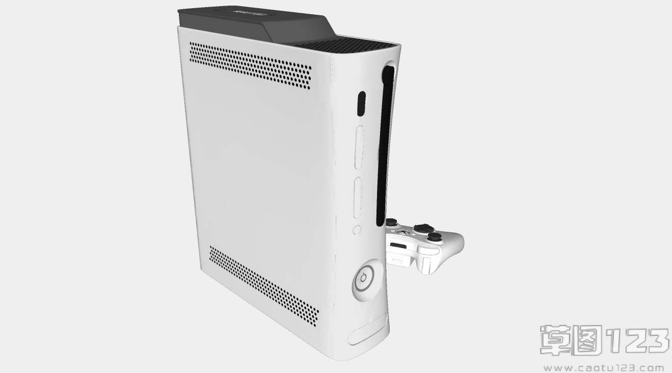 XBOX360游戏机和xbox360手柄su模型2.jpg(2)