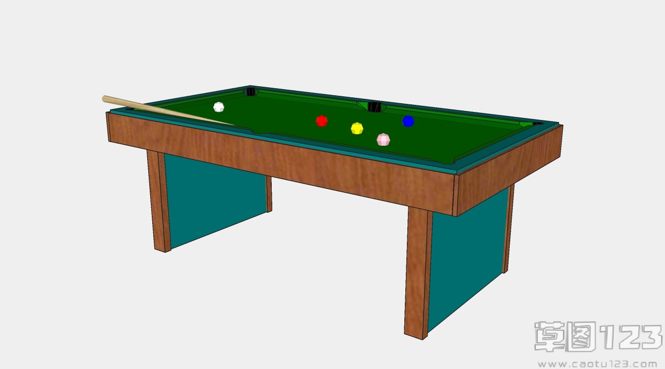 中式台球桌su模型2.jpg(2)