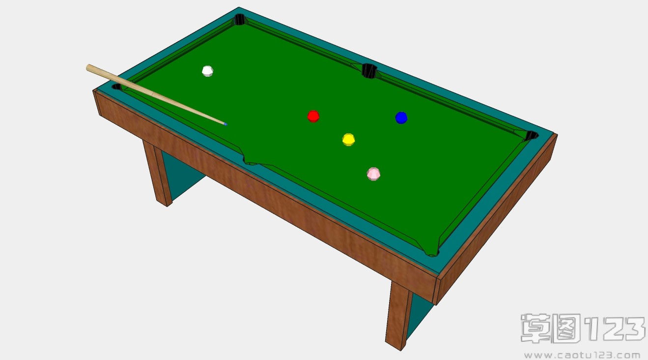 中式台球桌su模型1.jpg(1)