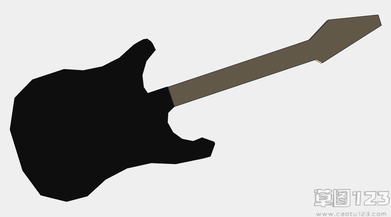 黑色Stratocaster型电吉他su模型2.jpg(2)