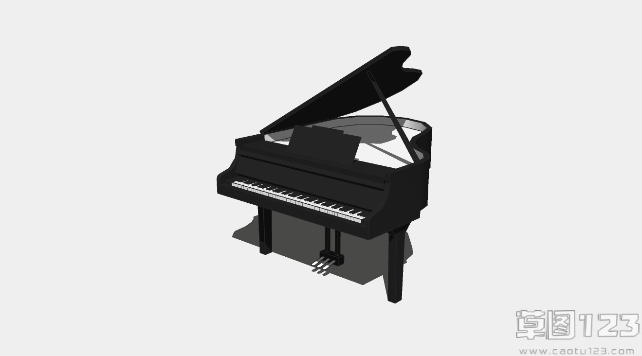 三角钢琴su模型1.jpg(1)