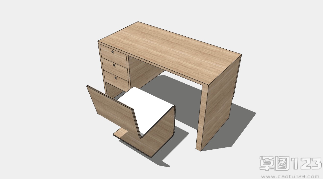 现代办公桌椅su模型1.jpg(1)