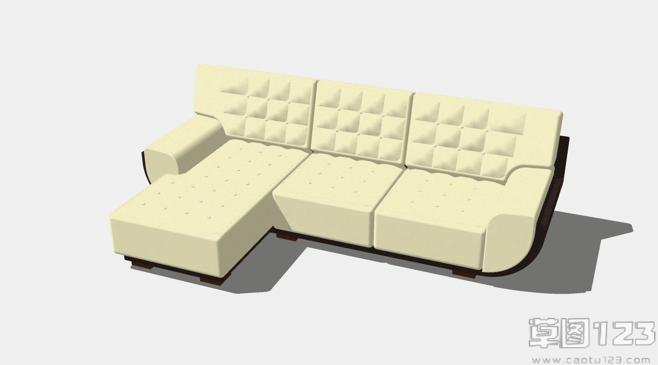 带贵妃椅休闲沙发su模型1.jpg(1)