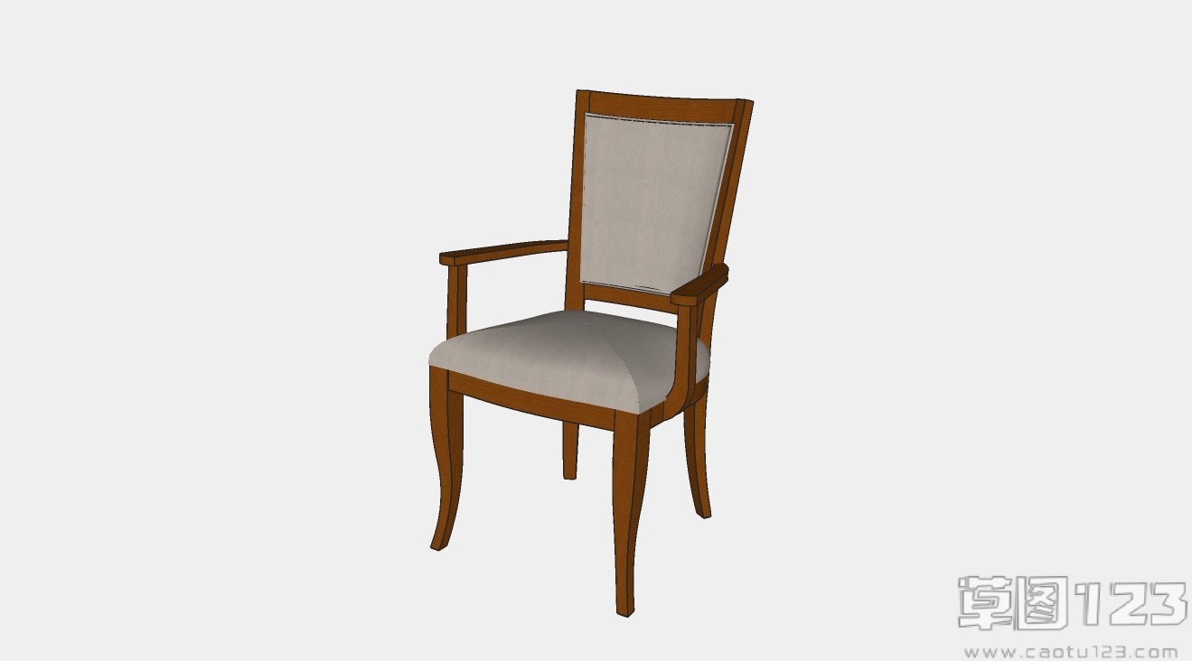 美式单人座椅su模型1.jpg(1)