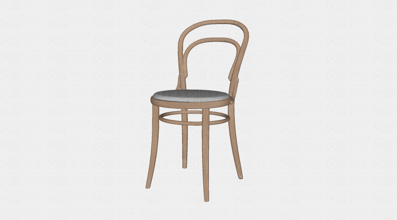 单人靠背座椅su模型1.jpg(1)