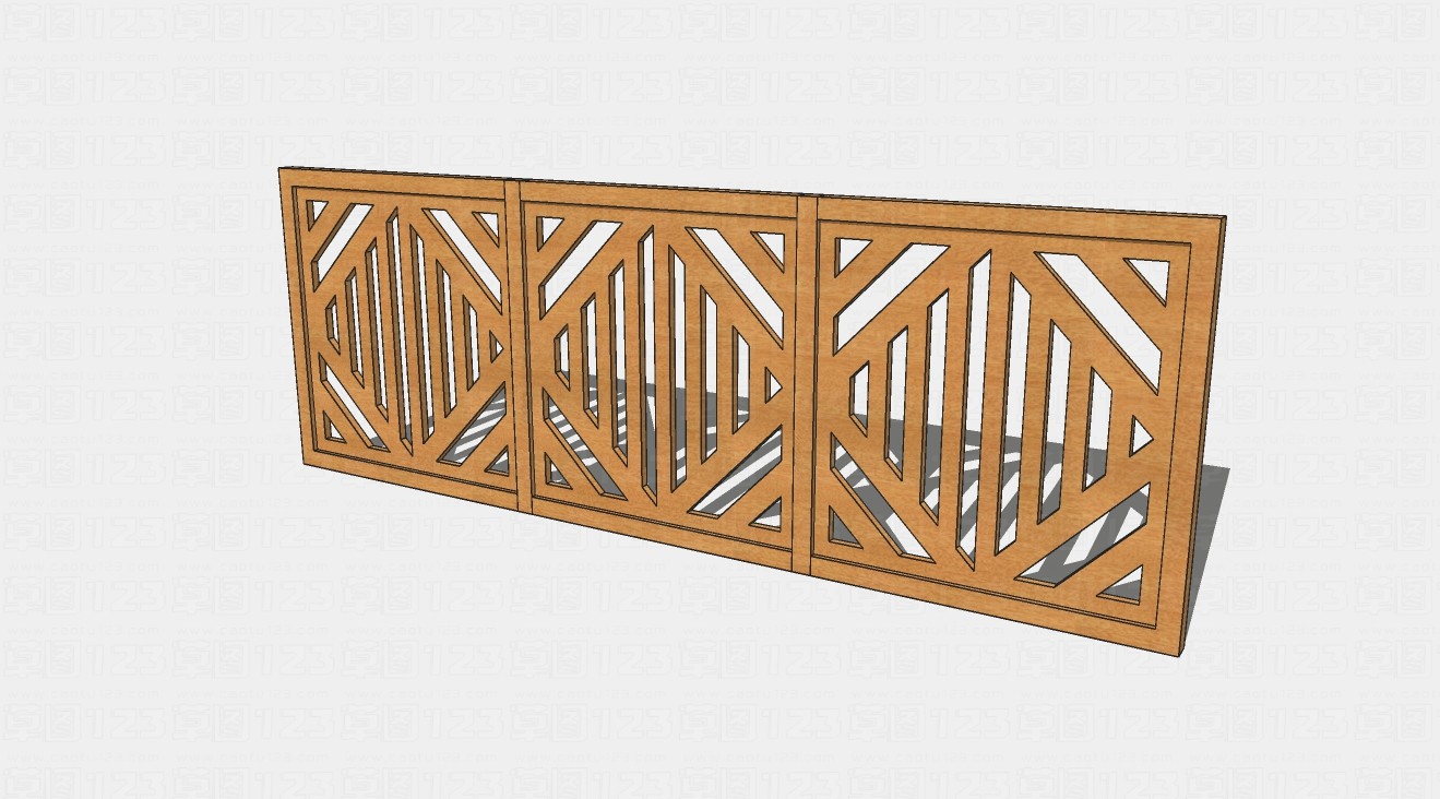 院子木制围栏su模型1.jpg(1)
