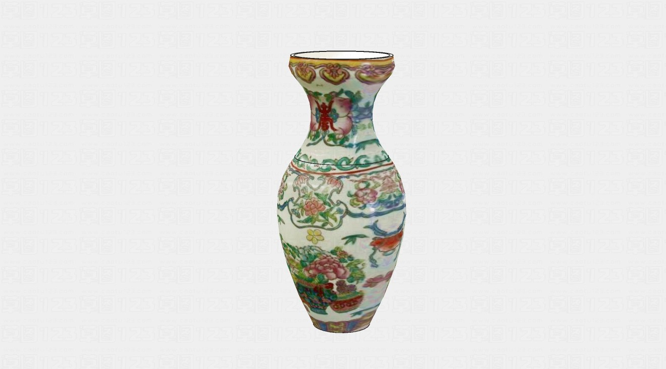 中式落地装饰花瓶su模型1.jpg(1)