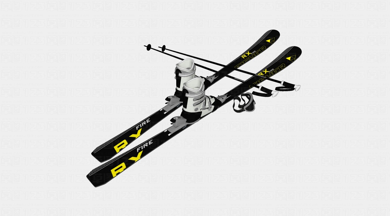 双板滑雪板su模型1.jpg(1)