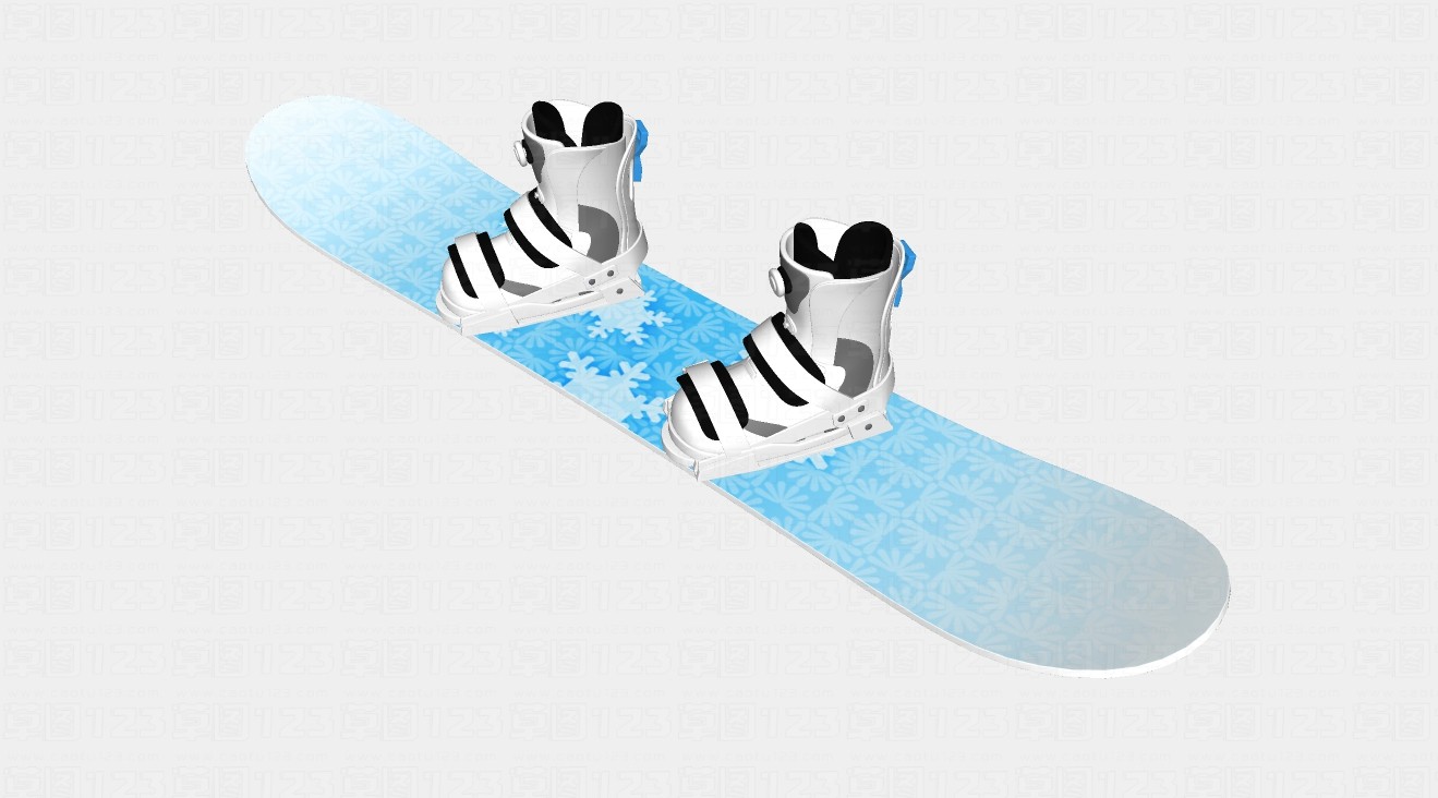 单板滑雪板su模型1.jpg(1)