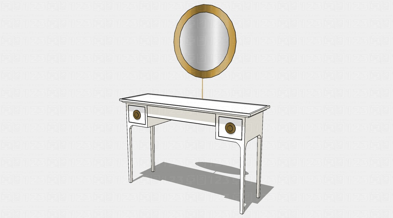 欧式梳妆台桌su模型1.jpg(1)