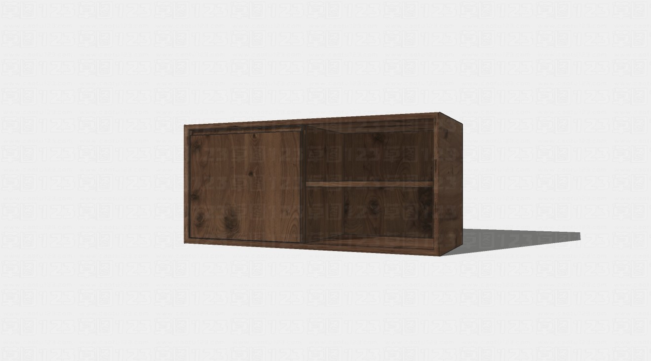 实木食物储藏柜su模型1.jpg(1)