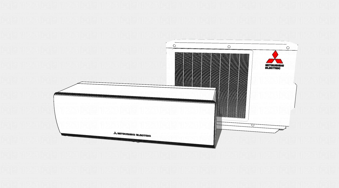 挂式空调外挂机箱组合su模型1.jpg(1)
