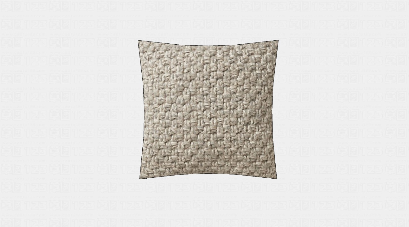 棉麻质感方形抱枕su模型1.jpg(1)