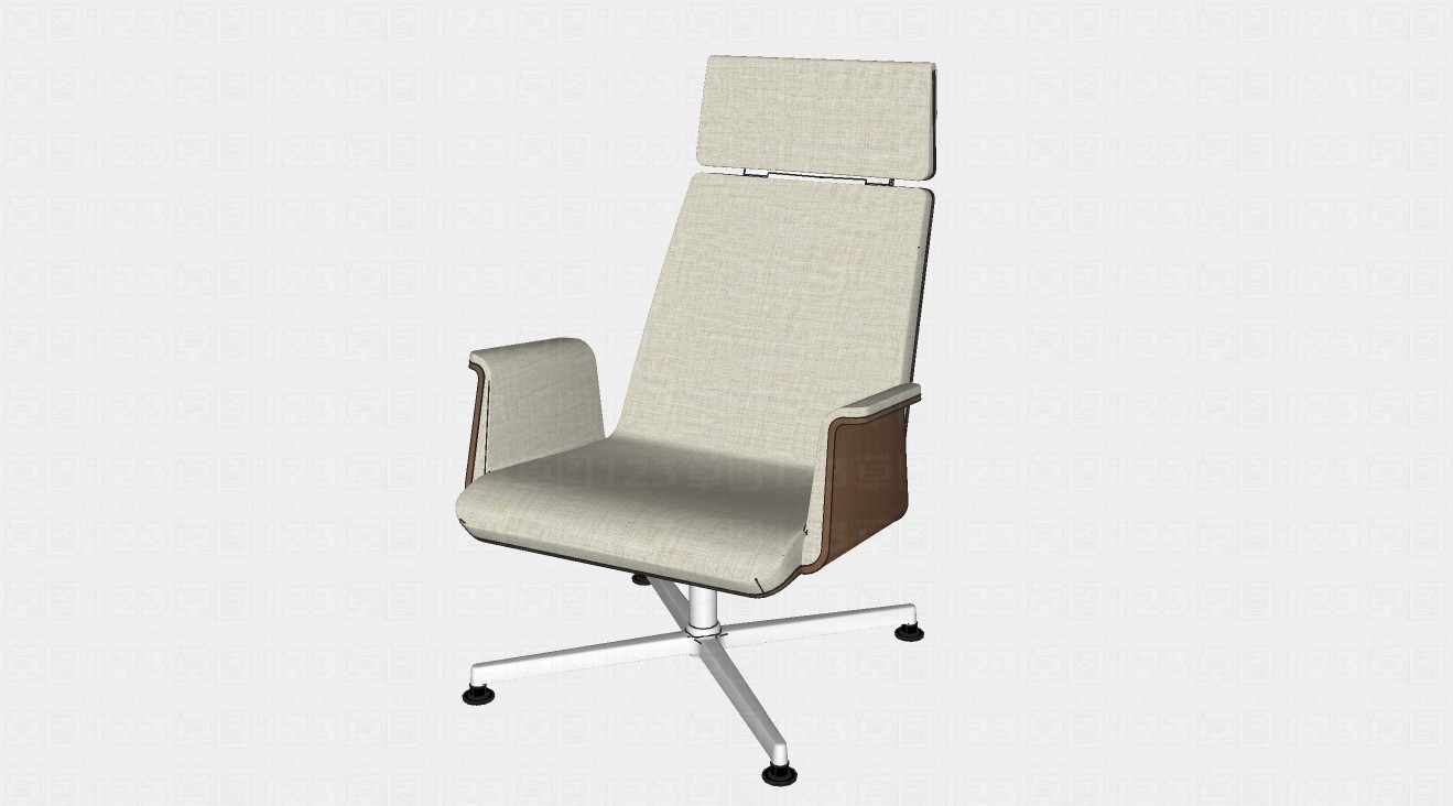 高靠背办公转椅su模型1.jpg(1)