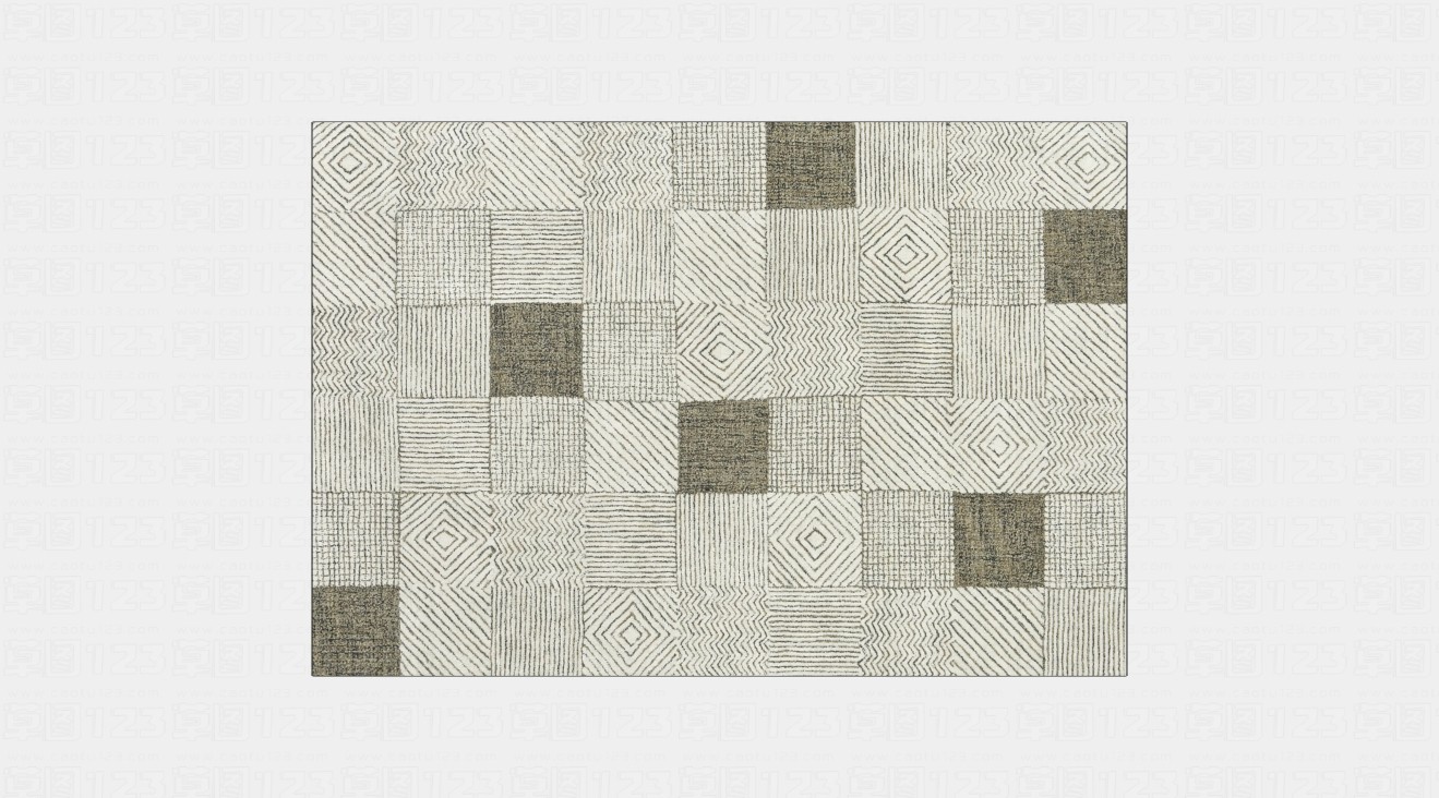 现代极简方块地毯su模型1.jpg(1)