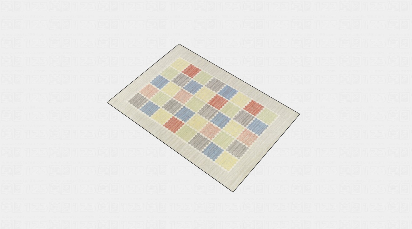 马赛克色块地毯su模型1.jpg(1)