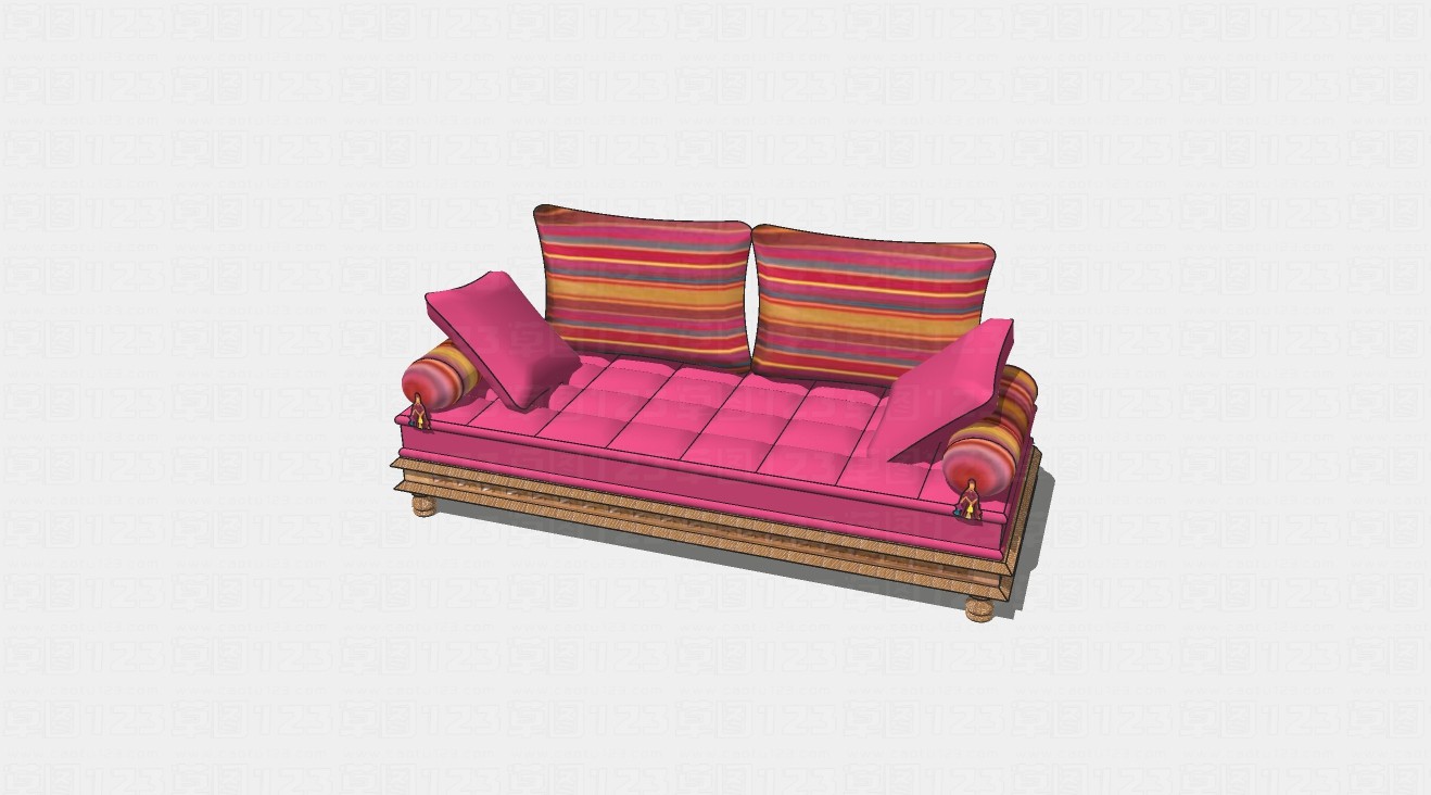双人沙发su模型1.jpg(1)