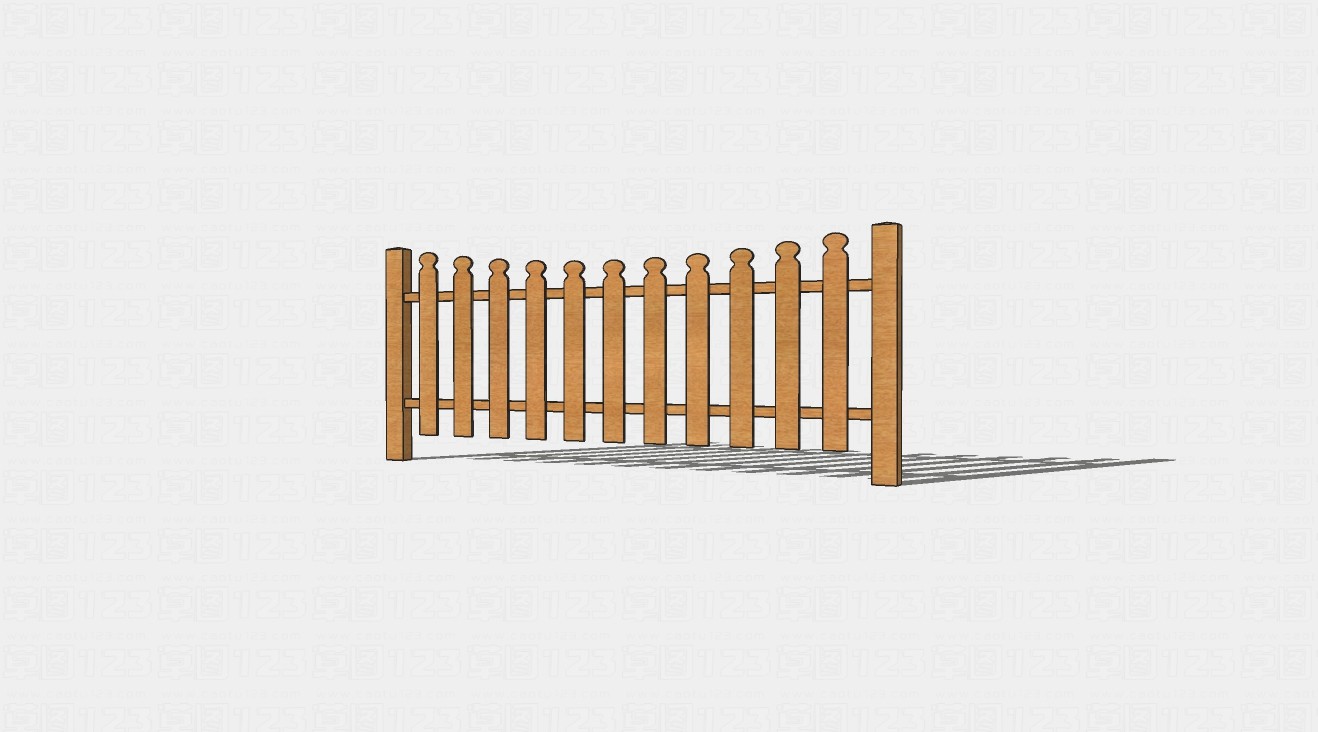 木制实木栅栏设计su模型1.jpg(1)