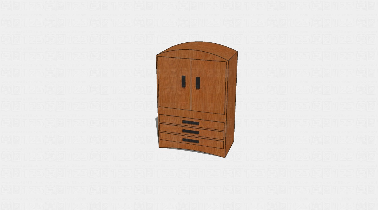 家用实木衣柜su模型1.jpg(1)