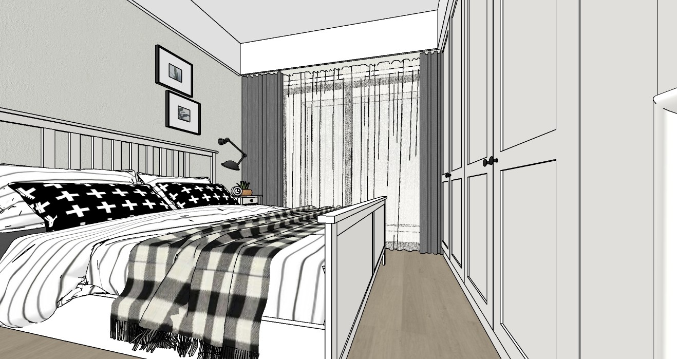 北欧二室一厅紧凑型整屋设计su模型3.jpg(2)