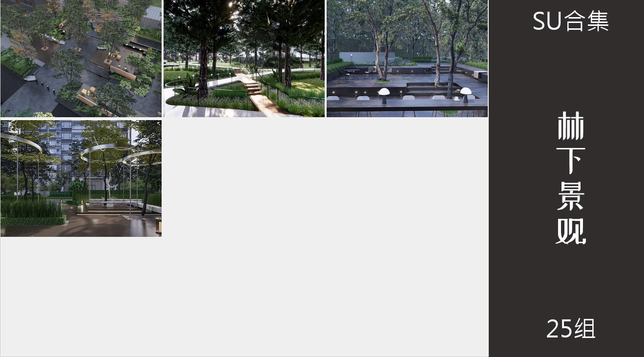 25组林下景观树林空间公园广场su模型13.jpg(3)