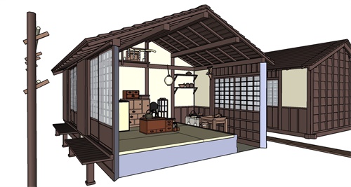 日式房屋建筑su模型
