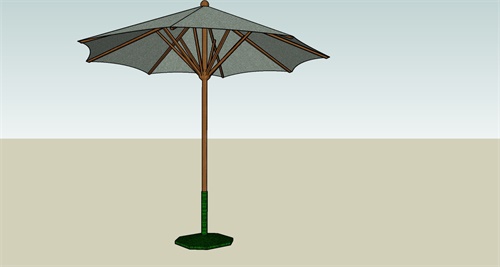 户外折叠太阳伞su模型