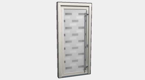 现代平开门木框玻璃门浴室门su模型