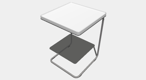 方形几小书桌su模型