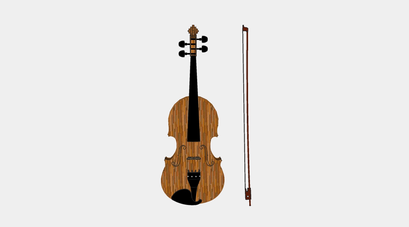小提琴su模型